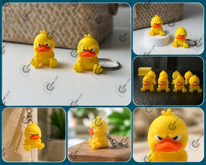 Móc khoá vịt quạo in 3D
